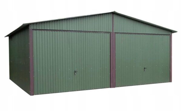 Garaże Blaszane Zielone 6x5 Garaż Blaszak MAT