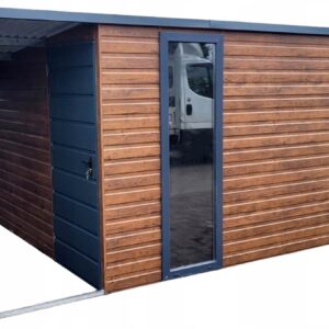 SCHOWEK DOMEK OGRODOWY 4,5X2,5 m + WIATA 1,5X2,5m DRZWI + 2X OKNO - GB415