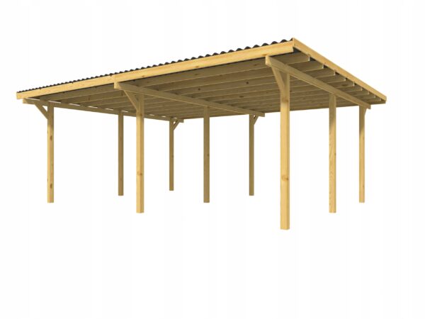 WIATA GARAŻOWA 595x495cm PŁYTA PVC PODWÓJNA